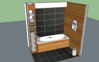 Rénovation appartement Serre Chevalier – plan salle de bain moderne